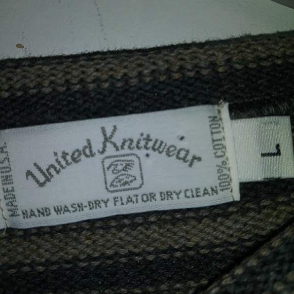 United knitwear sweater striped crop top size L - Picture 5 of 5